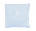 Poduszka pikowana błękitna z emblematem