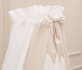 White standing canopy with beige bow