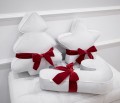 Velvet Candy Cane pillow - grey 