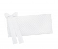 Cot bed bumper - quilted white