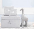 Quilted trunk- grey velvet