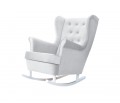 Rocking armchair - velvet grey