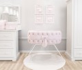 Upholstered cradle with bow - velvet pink