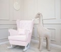 Rocking armchair- velvet pink