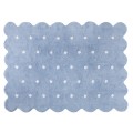 Blue biscuit rug with white dots