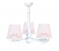 Three - armed chandelier with bows - Cheverny Pink