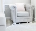 Mini quilted grey armchair 