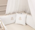Quilted Classic Almond pillow with flounce