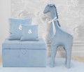 Quilted trunk- blue velvet