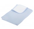 Quilted baby bedspread - blue
