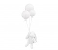 Lapin Boo avec ballons blanc