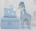 Quilted trunk- blue velvet