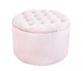Quilted pink pouf