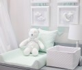 Quilted baby changing station - mint