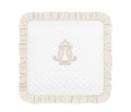Quilted Classic Almond pillow with flounce