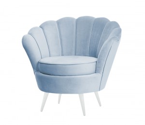 Beverly armchair- blue velvet