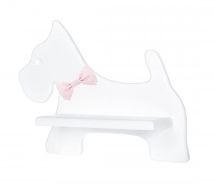 Little West – white shelf with pink bow