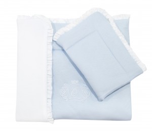 Newborn bedding with filling - Misty Jersey light blue