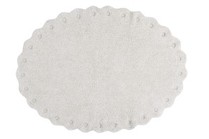 Ivory oval cookie rug 
