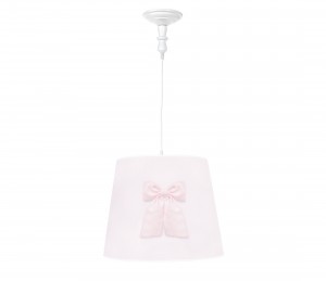 Round chandelier - with bow pink