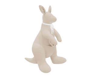 Decorative kangaroo - beige velvet 