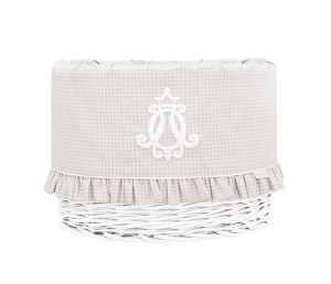 White round basket – small – Cheverny Beige