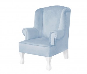 Charly mini armchair-  blue velvet  