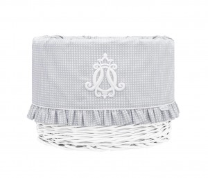White round basket – small – Cheverny Grey