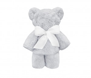 Light gray shoulder pad with white bow