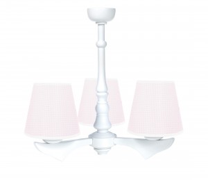 Three - armed chandelier - Cheverny Pink