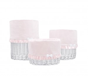 White round basket – medium – Royal Baby Poudre