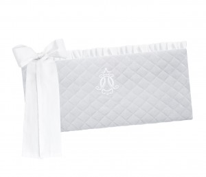 Cot bed bumper- Lovely Grey