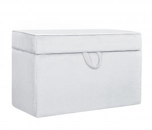 Quilted trunk- grey velvet