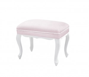 Footstool - pink velvet