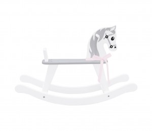 Rocking horse with pink bow 
