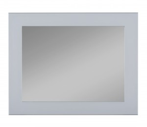 Square mirror with grey frame