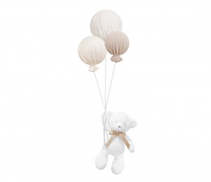 Miś Boo z beżowymi balonikami 