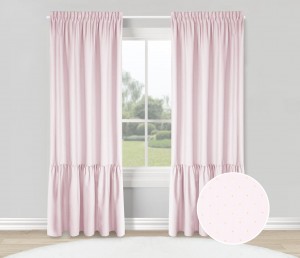 Golden Glow curtains with flounce 