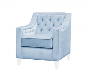 Classic armchair- blue velvet
