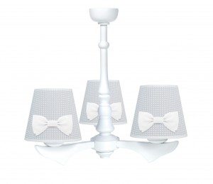 Three - armed chandelier with bows - Cheverny Grey