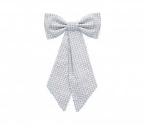 Decorative tied bow - Cheverny grey