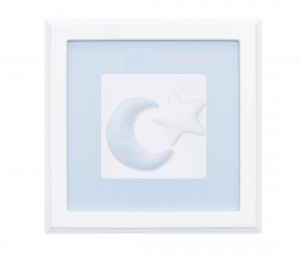  Obrazek błękitny z księżycem i gwiazdką