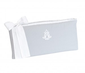 Cot bed bumper - Cheverny Grey
