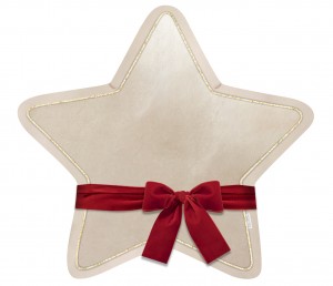 Velvet Star pillow - beige 