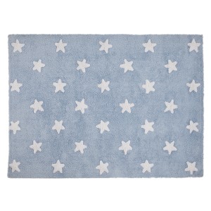 White rug with white stars