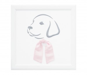 Mr. Labrador picture with pink tie - XL