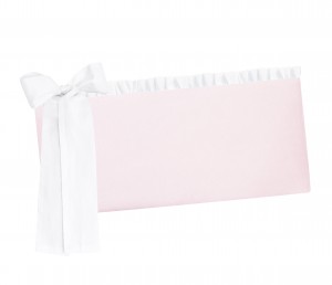 Cot bed bumper - velur pink 