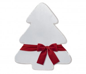 Velvet Christmas Tree pillow - grey