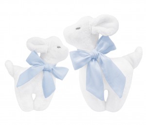 Deer and Mommy Rattle Set - Blue