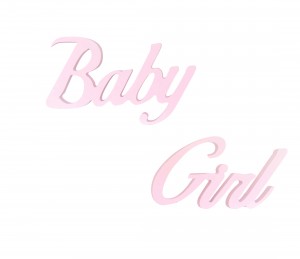 Hanging lettering "Baby Girl"